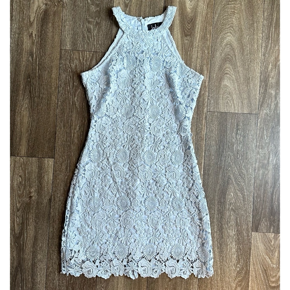 Lulus Love Poem Lace Mini Dress